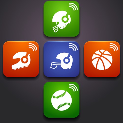  Design an app icon for a football sports radio app