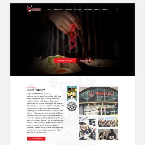 Ramen Restaurant Website