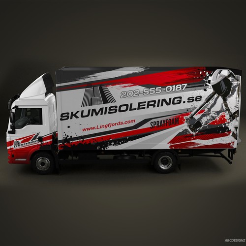 box truck wrap for maintenance contractor 