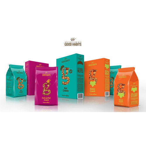 Design a stand out bag for Good Habits Crunch Granola