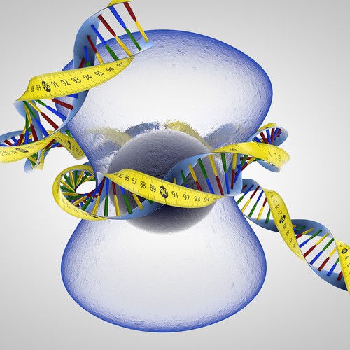 DNA measuring tape illustration