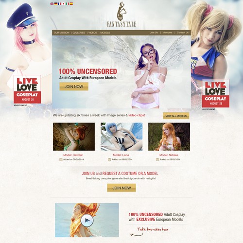 Create a PHOTOGRAPHY website with a FANTASY/ADVENTURE theme for hobbyists!!!