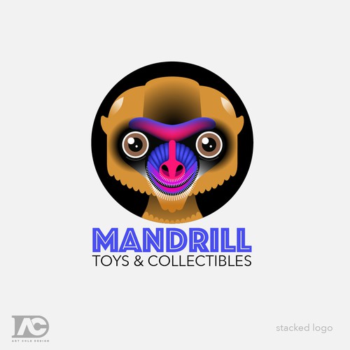 Mandrill Monkey Mascot Design