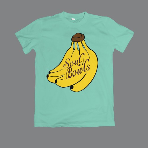 Fruit t-shirt design with banana