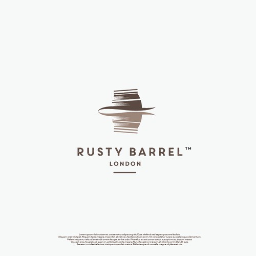 simple and elegant logo for Rusty Barrel