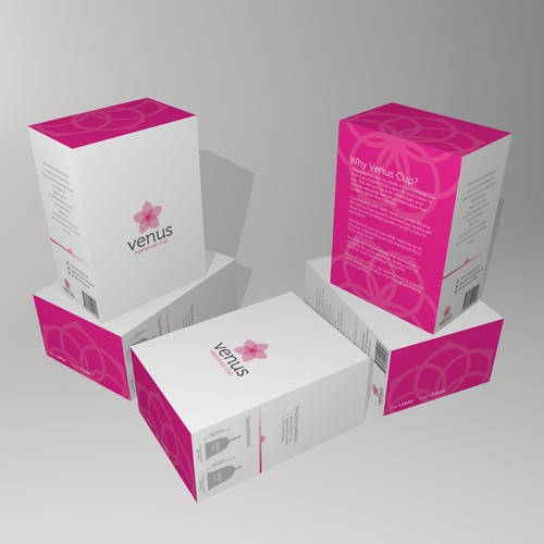 Packaging design for a feminine hygiene product.