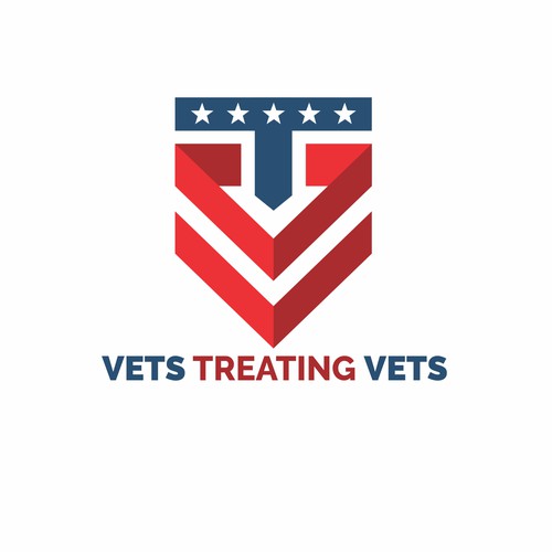 VTV Vets Treating Vets logo concept