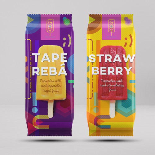 packaging design for goovy popsicles