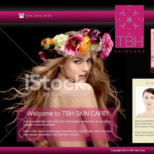 Create a Stunning Home Page for New Skincare Line