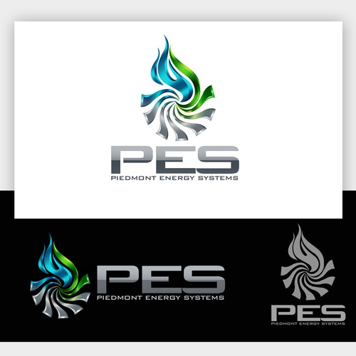 Create an edgy and modern industrial logo and brand for Piedmont Energy Systems