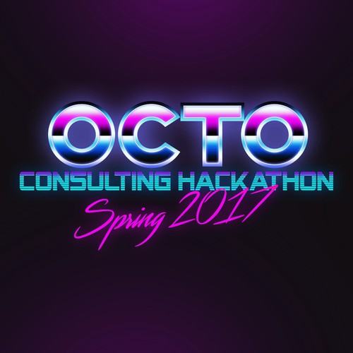 Hackathon 80s Style Logo