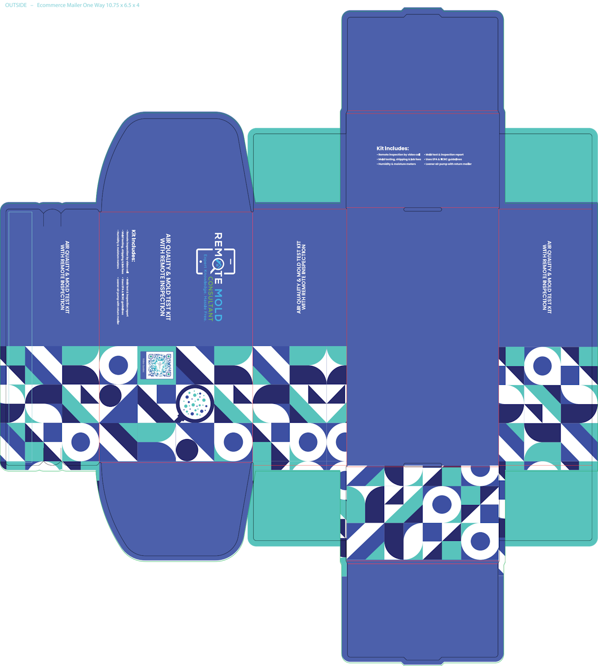Correcting a dyeline for a shipping/product box