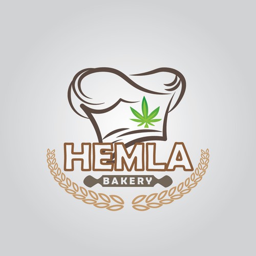 Marijuana bakery logo design