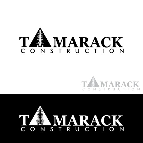 Bold logo concept for "TAMARACK CONSTRUCTION"