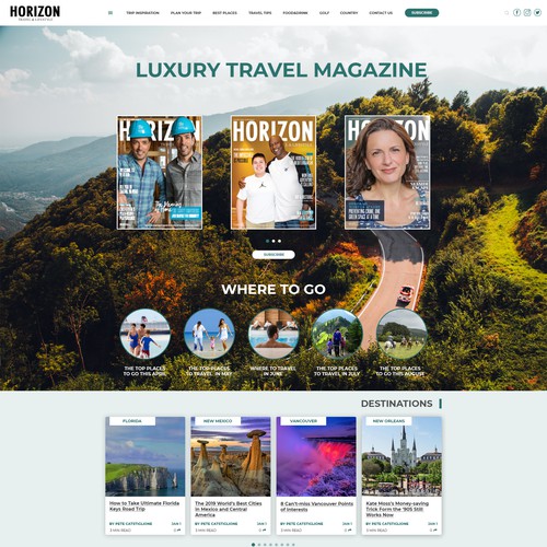 Redesign of Horizon Travel Magazine