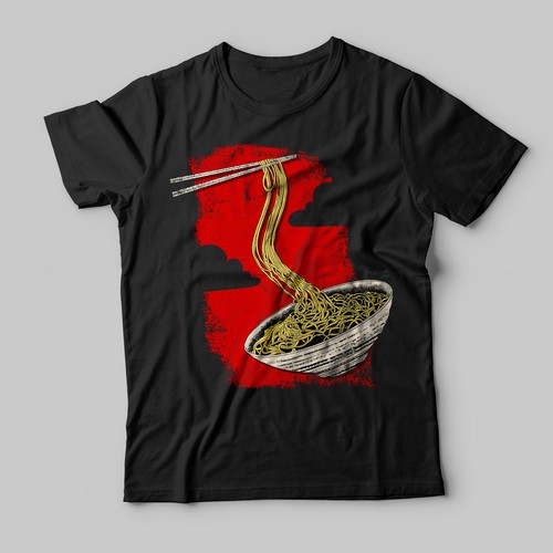 Rising Ramen – Bold & Artistic T-Shirt Design