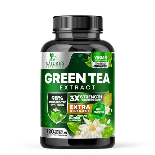 Green Tea Extract Label Design