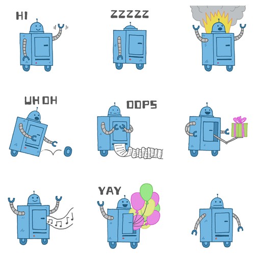 Robot Stickers! 