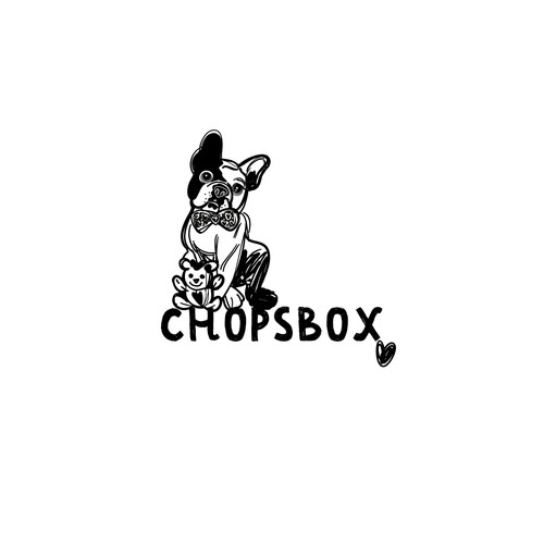 Illustrative style logo submission for adorable subscription box product 
