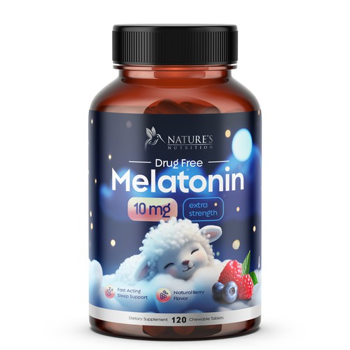 Melatonin. Sleep support dietary supplement.