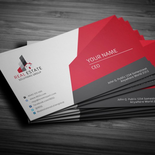 Real Estate Solutions Group  needs a new logo and business card