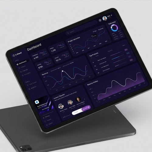 G-Mind — Modern Dark Mode SaaS Analytics Dashboard UI/UX