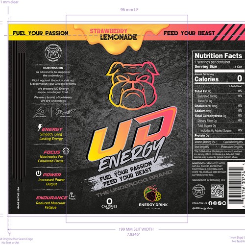 UD ENERGY DRINK CAN DESIGN
