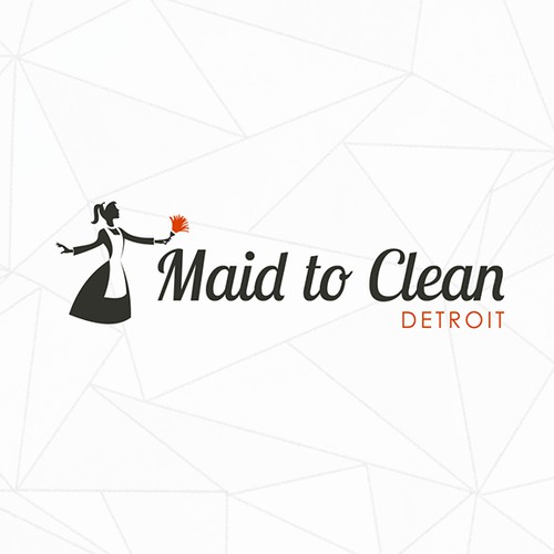 Stylish logo for Maid to Clean Detroit