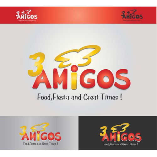 New logo wanted for 3 Amigos  / Food,Fiesta and Great Times ! 