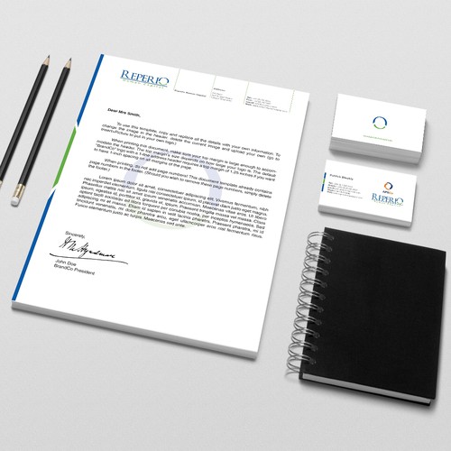 Reperio Human Capital Needs New Business Stationery
