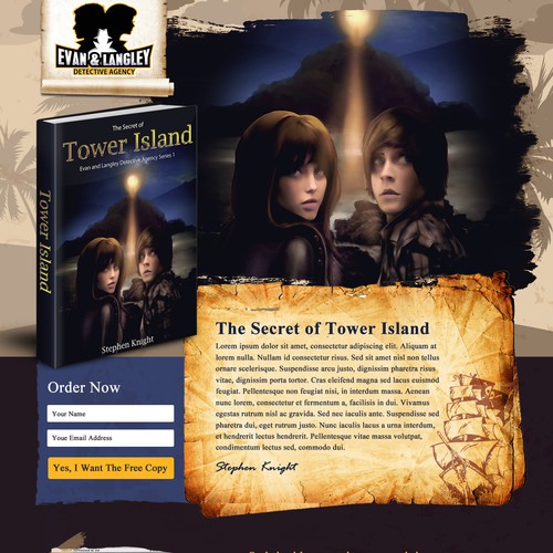 Website for Mystery Book - The Secret of Tower Island