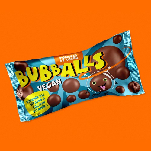 Packaging for "Bubbals" choco balls