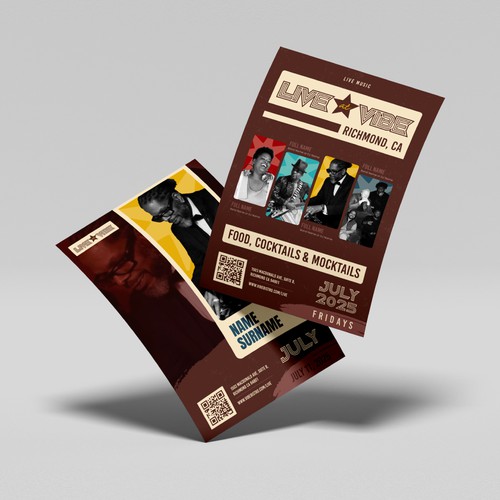 LIVE at VIBE - Live Music Weekly Flyer Design