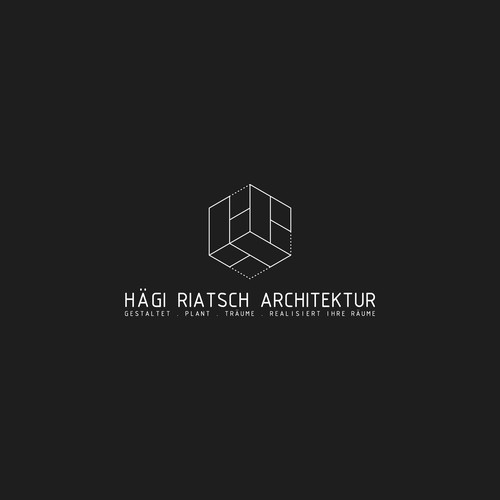Cube Logo Concept for HÄGI RIATSCH ARCHITEKTUR