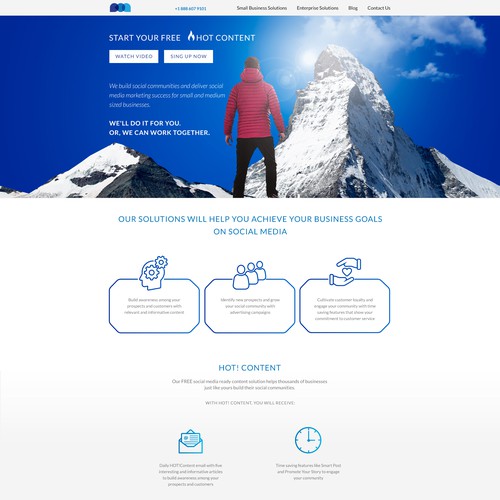 Homepage Design for Social Media Marketing agency