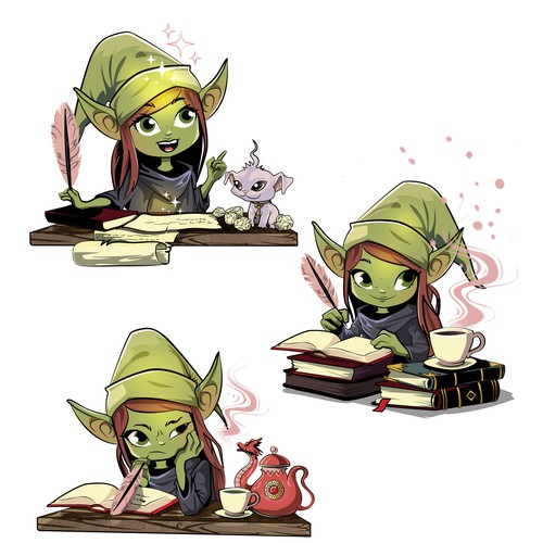 Cute Writing Goblin