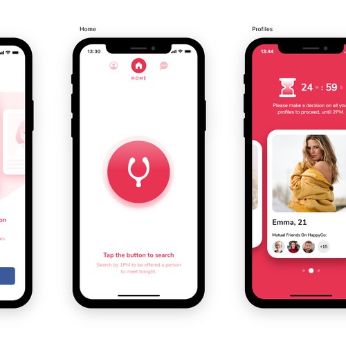 Dating app UI proposal