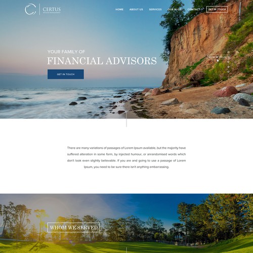 website for wealth management system.