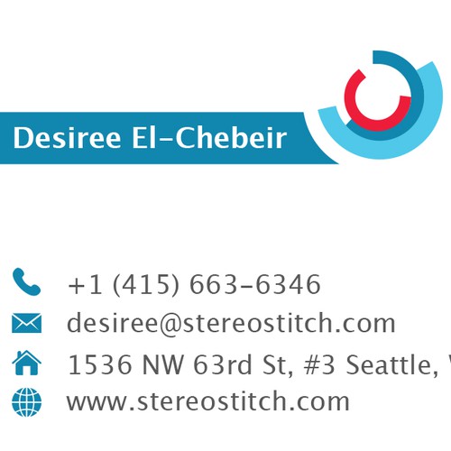Business card for StereoStitch