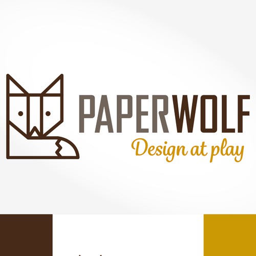 Have fun and create a logo illustration for Paperwolf (Paper craft living room trophies)