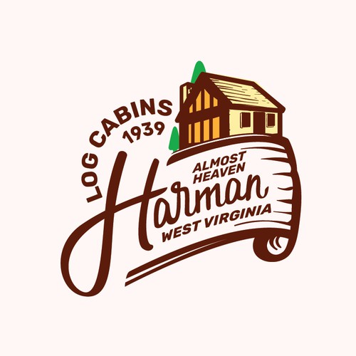 Harman log and cabins classic logo