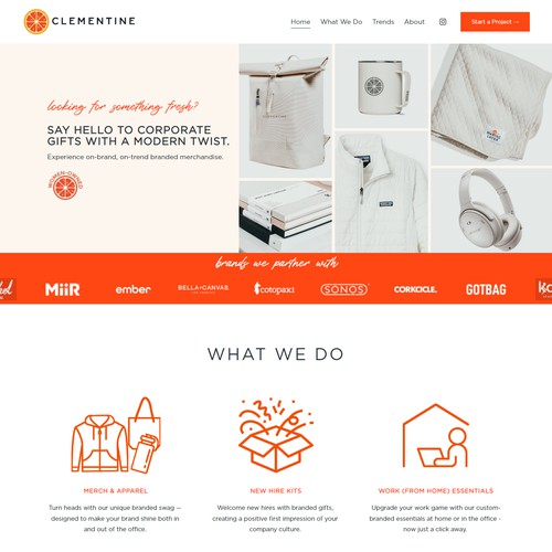 Clementine Promos - Branded Corporate Merchandise Webste