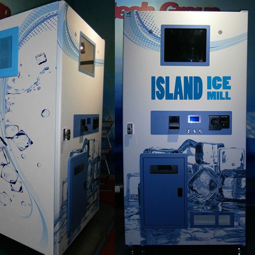Vinyl wrap for a ice vending machine (applied)