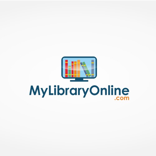 Create a modern and inspiring logo for MyLibraryOnline