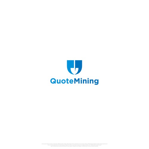 Minimalist design for QuoteMining Logo