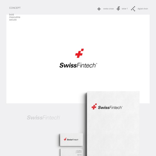 Bold, Modern, Minimal Logo Design for Swiss Tech Brand