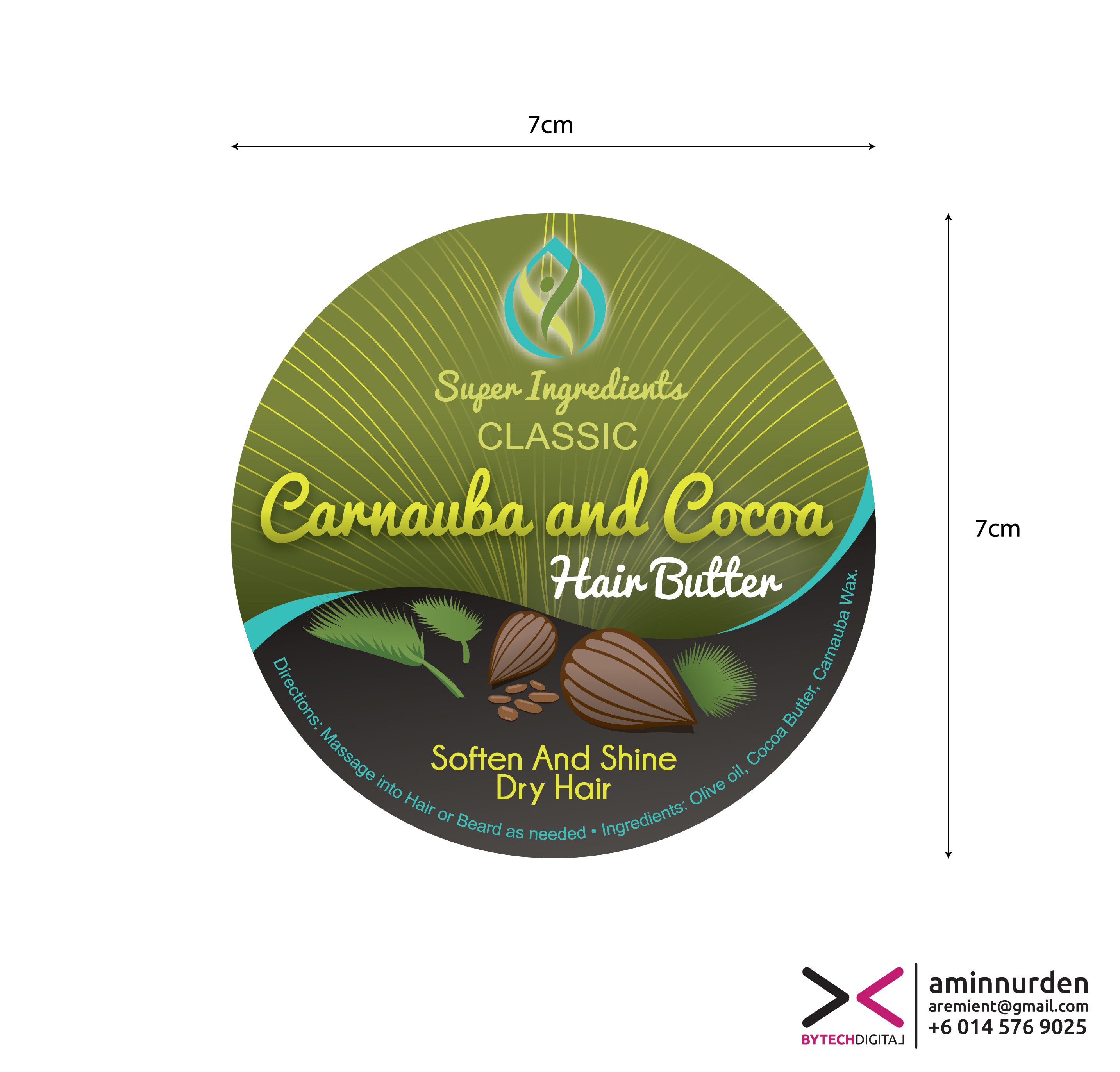 Super Ingredients Classic Carnauba Cocoa Hair Butter Label