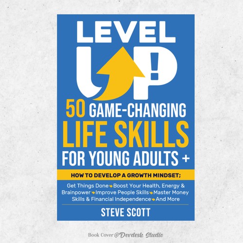 Level up! 50 Game-changing Life Skills for Young Adults + ebook cover