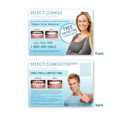  Post Card for FREE SelectSmile Digital Smile Makeover 