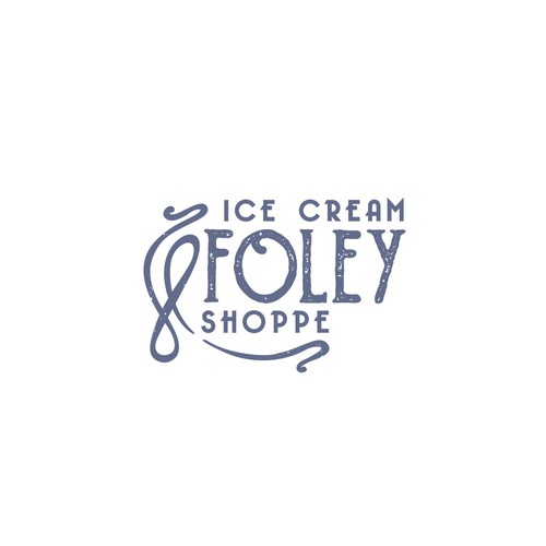 Logo for a vintage-style ice cream shop